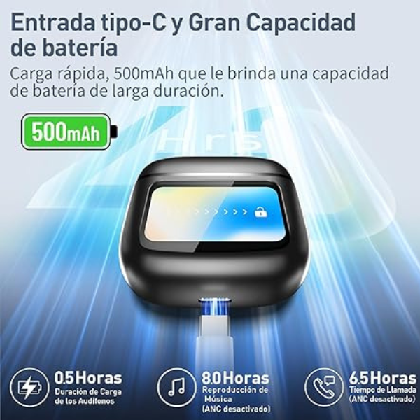 AUDIFONOS A9 PRO CON PANTALLA TÁCTIL
