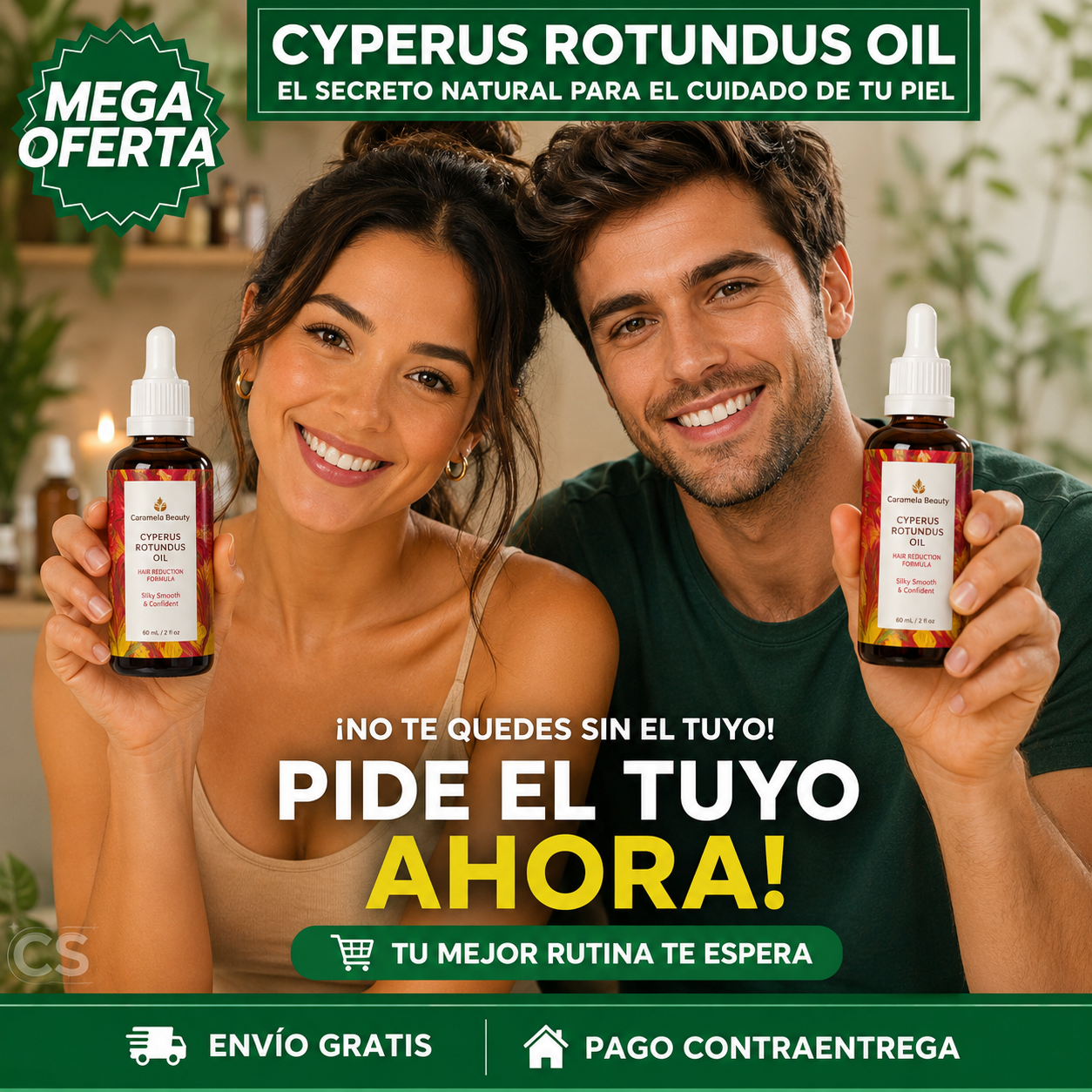 ACEITE DE CYPERUS ROTUNDUS™: Solución Natural para una Piel Más Lisa, Suave y Cuidada