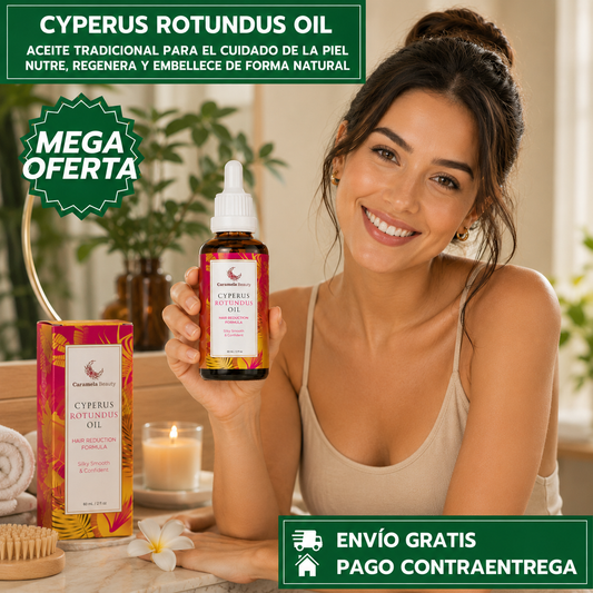 ACEITE DE CYPERUS ROTUNDUS™: Solución Natural para una Piel Más Lisa, Suave y Cuidada