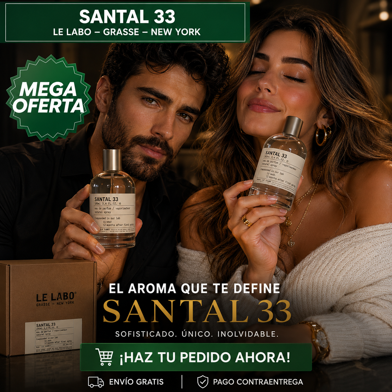 PERFUME SANTAL 33 100ML™: Fragancia Sofisticada con Notas Amaderadas para una Presencia Inolvidable