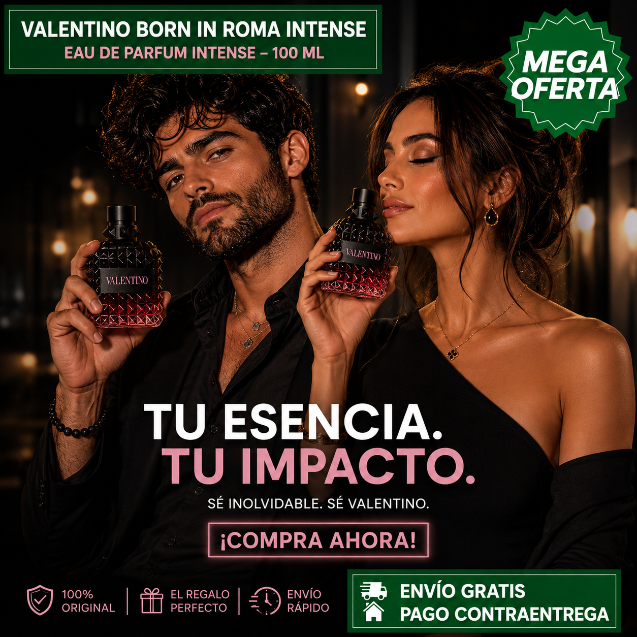 PERFUME VALENTINO BORN IN ROMA INTENSE 100ML™: Esencia Exclusiva con Notas Intensas para una Presencia Inolvidable