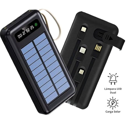 POWER BANK SOLAR 3 EN 1 PORTÁTIL