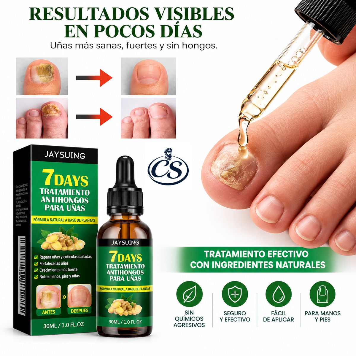 Suero Anti Hongos 7Days™: Fórmula de Cuidado para Mantener Uñas con Apariencia Saludable y Bien Cuidada