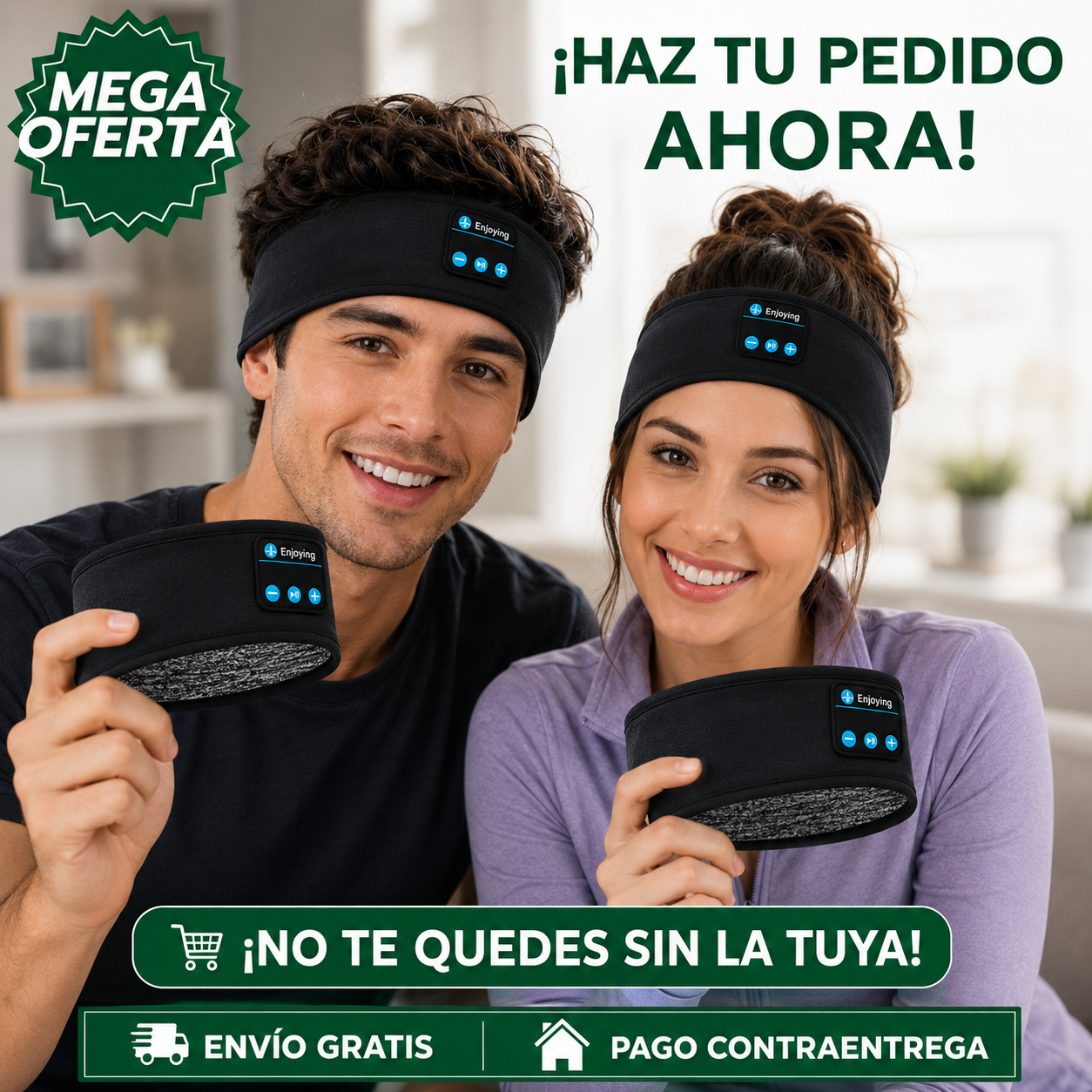 DIADEMA BLUETOOTH™: Audífonos Inalámbricos con Sonido Envolvente para Música, Llamadas y Uso Diario