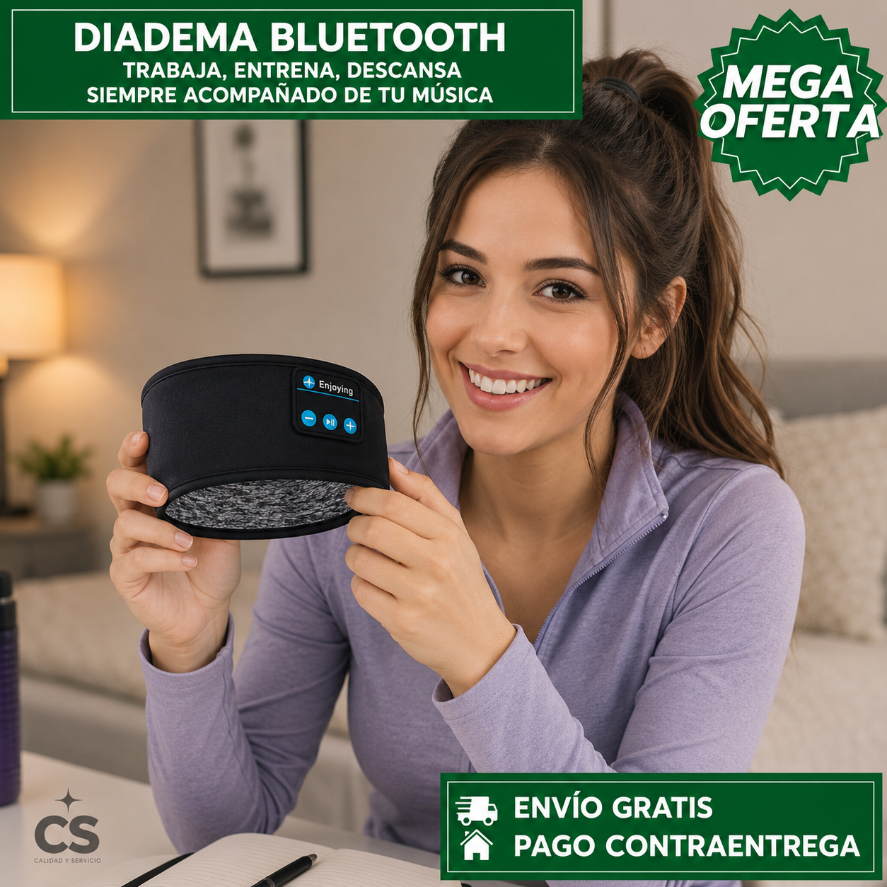 DIADEMA BLUETOOTH™: Audífonos Inalámbricos con Sonido Envolvente para Música, Llamadas y Uso Diario
