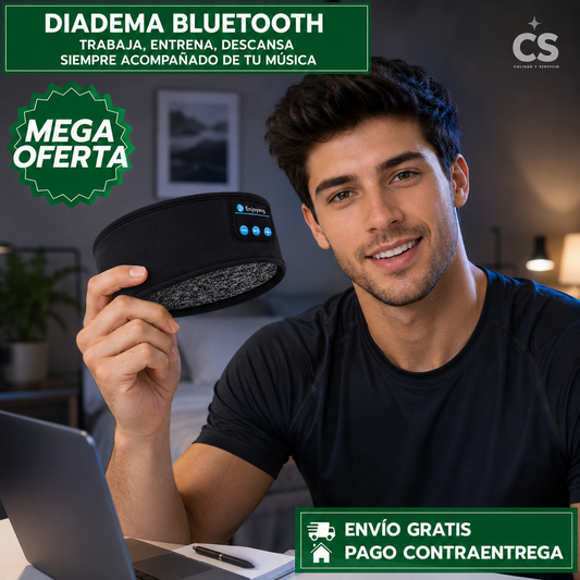 DIADEMA BLUETOOTH™: Audífonos Inalámbricos con Sonido Envolvente para Música, Llamadas y Uso Diario