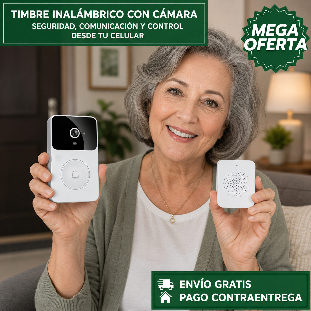 TIMBRE INALÁMBRICO CON CÁMARA™: Seguridad Inteligente con Video en Tiempo Real y Comunicación Bidireccional