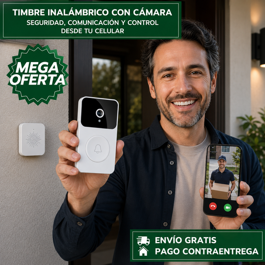 TIMBRE INALÁMBRICO CON CÁMARA™: Seguridad Inteligente con Video en Tiempo Real y Comunicación Bidireccional