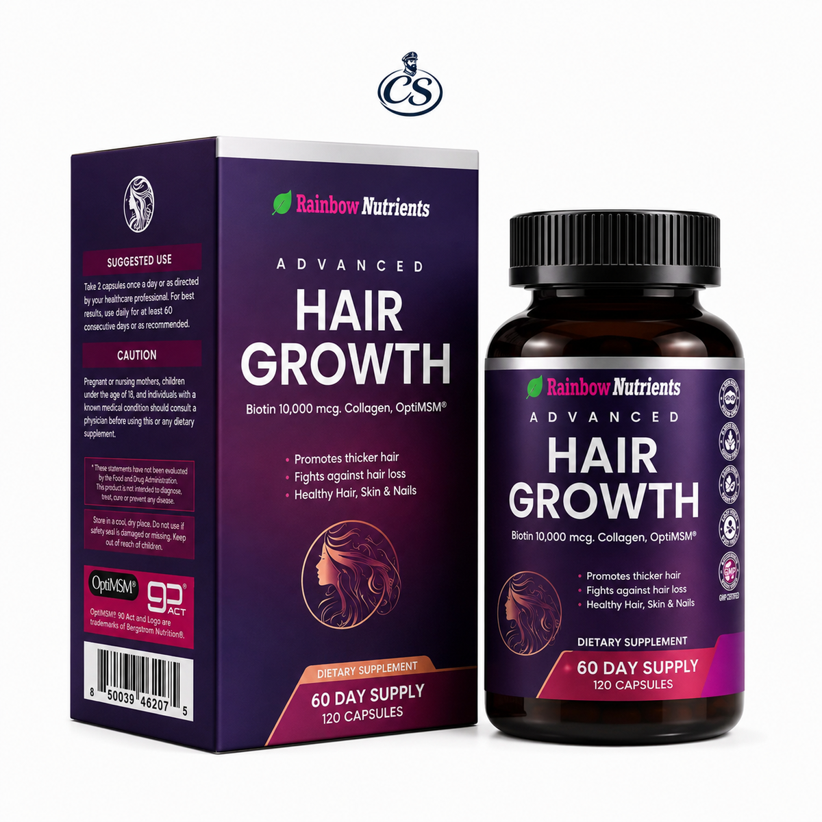 HAIR GROWTH ADVANCED™: Suplemento con 120 Cápsulas para Apoyar un Cabello Más Fuerte, Saludable y con Mejor Apariencia