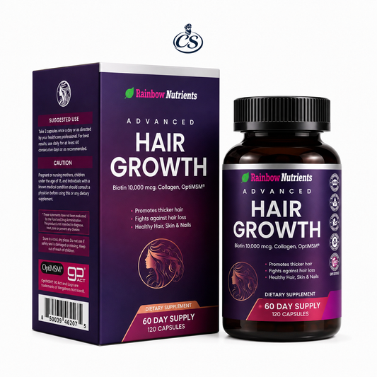 HAIR GROWTH ADVANCED™: Suplemento con 120 Cápsulas para Apoyar un Cabello Más Fuerte, Saludable y con Mejor Apariencia
