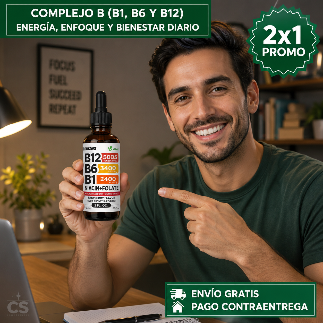 COMPLEJO B SUBLINGUAL™ 2x1: Fórmula con Vitaminas B1, B6 y B12 para Apoyar la Energía, la Función Nerviosa y el Bienestar Diario