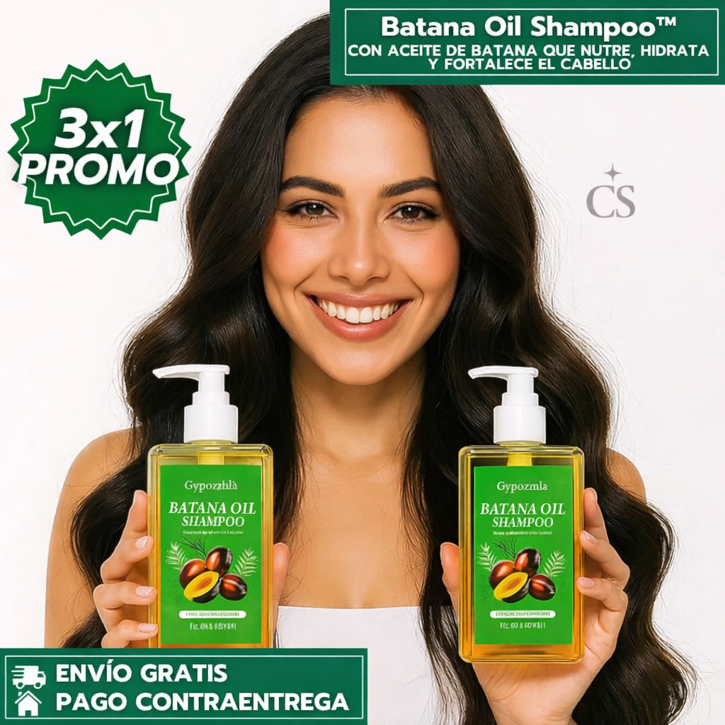 Oferta Especial 3x1: BATANA OIL SHAMPOO™: - con Aceite de Batana que Nutre, Hidrata y Fortalece el Cabello