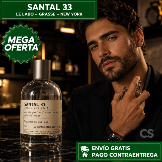 PERFUME SANTAL 33 100ML™: Fragancia Sofisticada con Notas Amaderadas para una Presencia Inolvidable