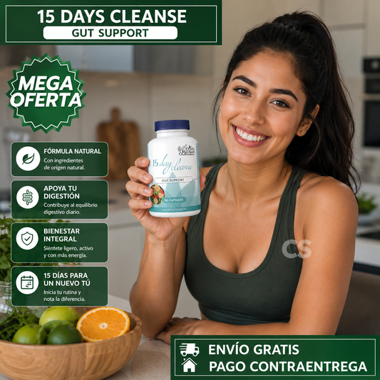 15 DAYS CLEANSE™: Fórmula Natural para Apoyar el Bienestar Digestivo y el Equilibrio Intestinal