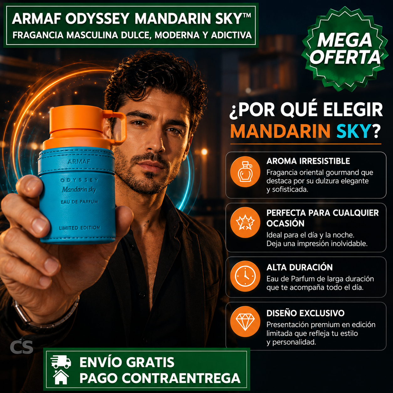 ARMAF ODYSSEY MANDARIN SKY™: Aroma Exclusivo de Larga Duración para Hombres con Estilo