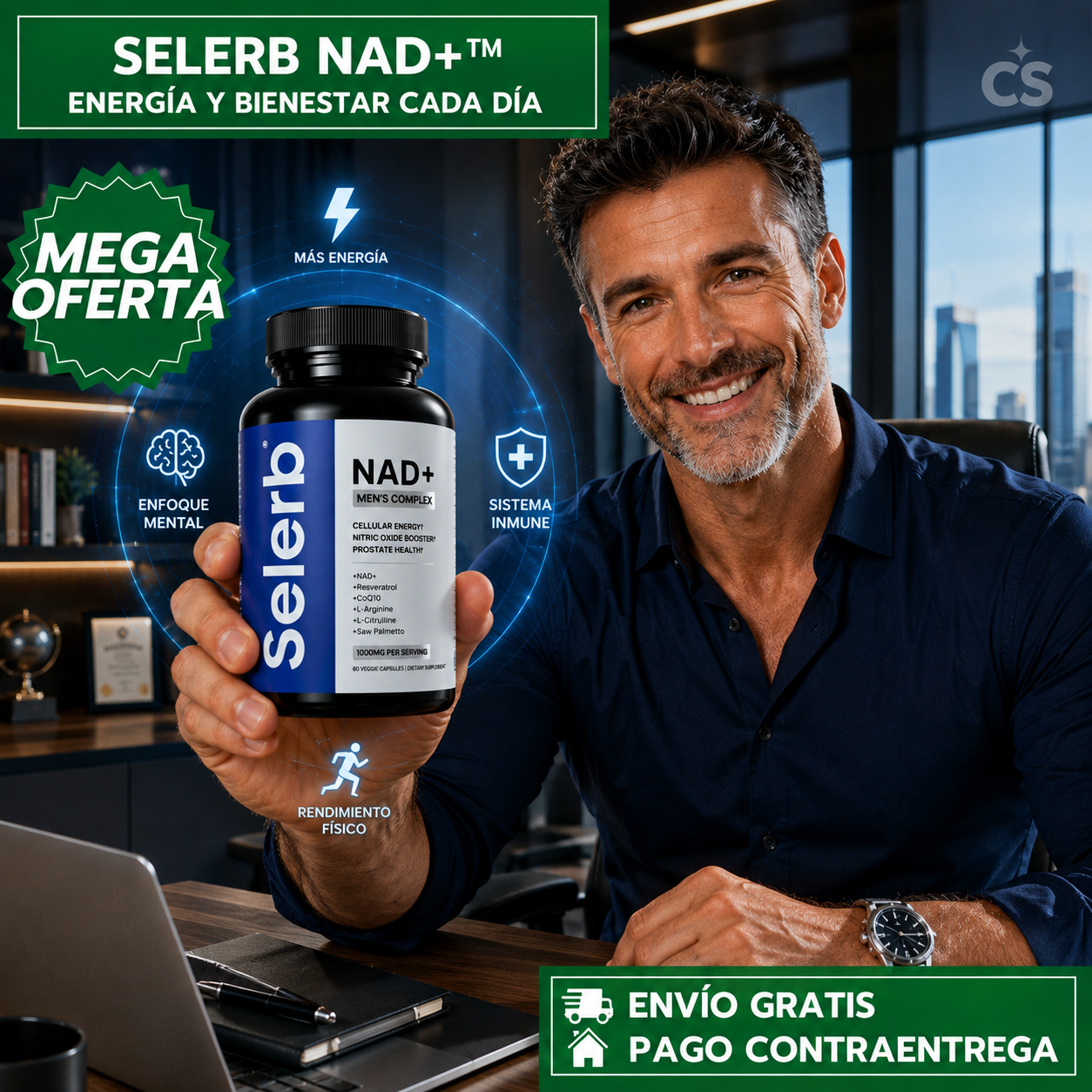 Selerb NAD+™: Suplemento Avanzado para Apoyar la Energía Celular y el Bienestar Diario