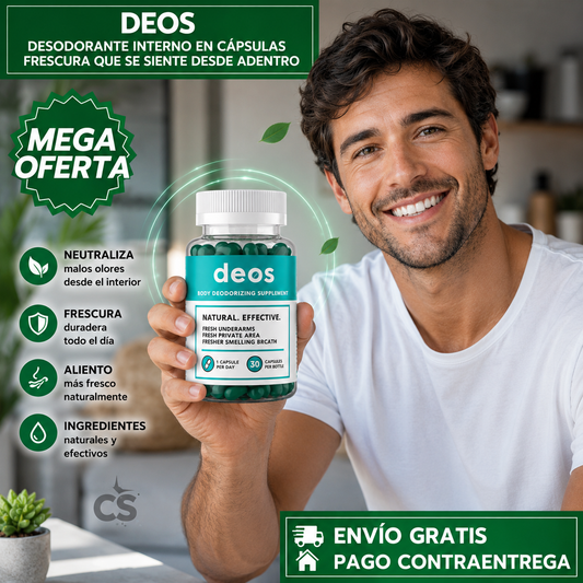 DEOS™ 2x1: Suplemento con Clorofila, Menta y Perejil para Favorecer una Sensación de Frescura y Bienestar Diario