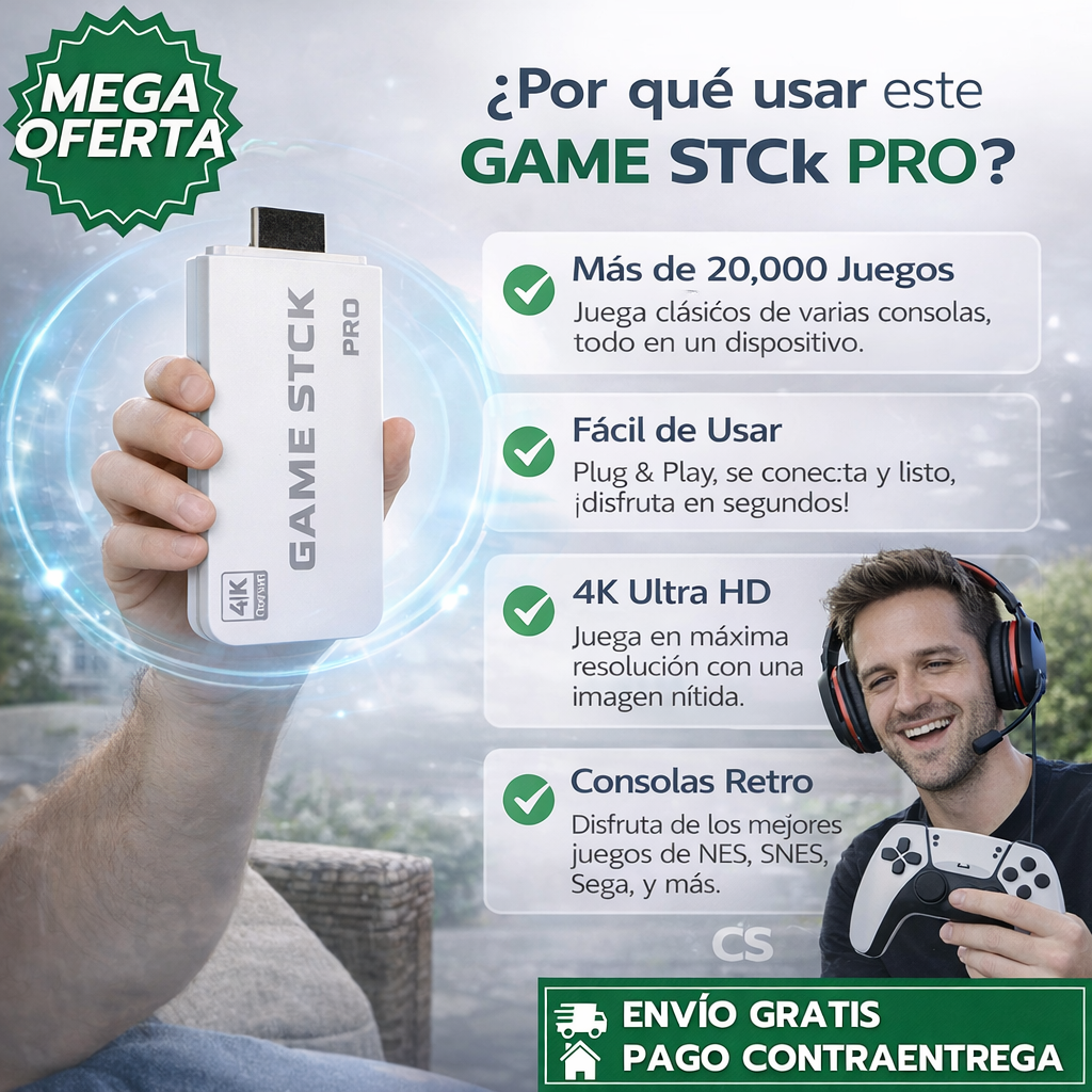 CONSOLA RETRO PLAY PRO™: Revive clásicos con más de 20.000 juegos