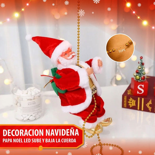 PAPA NOEL ESCALADOR DE CUERDA